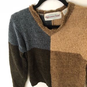 Vintage color block sweater